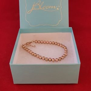 NWOT JBloom gold tone/brass beaded bracelet 8"